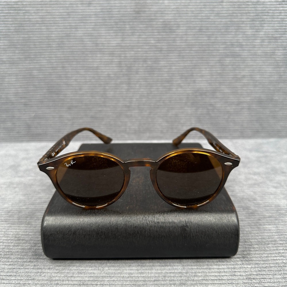Ray-Ban RB2180 710/73 Y2k Tortoise Round Sunglasses Brown Lens Italy 49-21